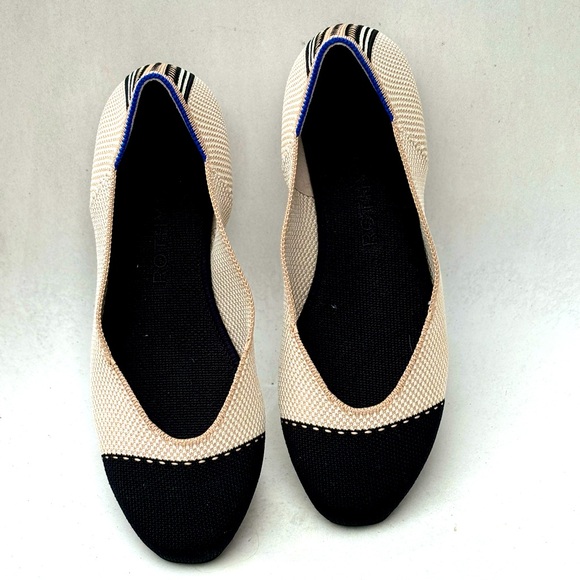 Rothy’s Tuxedo Captoe Square Toe Flats. Woman’s Size 6 1/2, Fits Size 6 - Picture 12 of 12